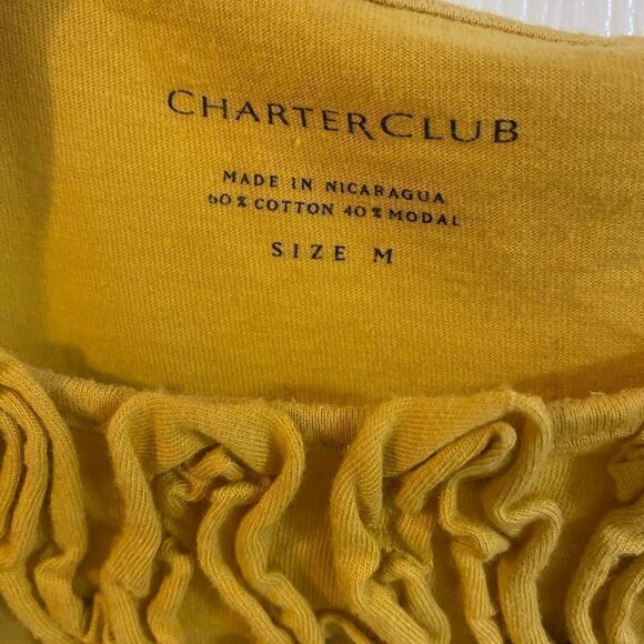 - Women’s yellow charter club three-length sleeve top size‎ medium - Picture 2 of 5